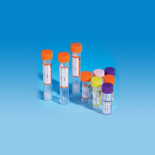Blood collection vials with screw cap