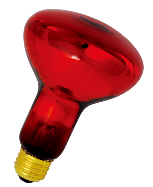 Roasted red reflective infrared light bulb head