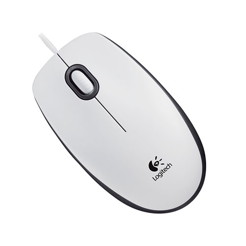 Logitech m100 wired mouse- white (910-001603)