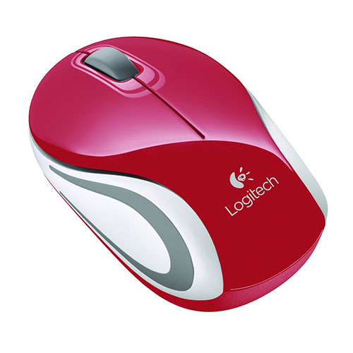 Logitech m187 wireless mini mouse-red (910-002732)