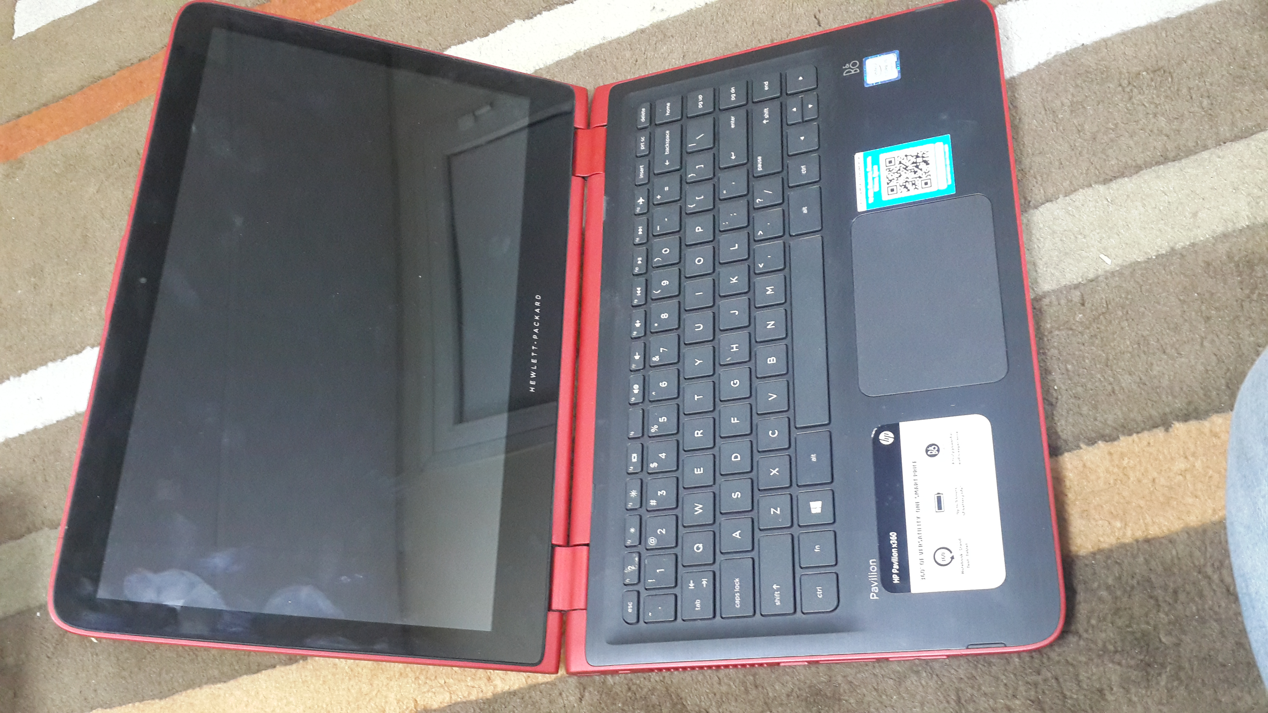Hp pavilion x 360 full red with beats audio