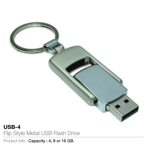 Flip style metal usb flash drive (usb-4)