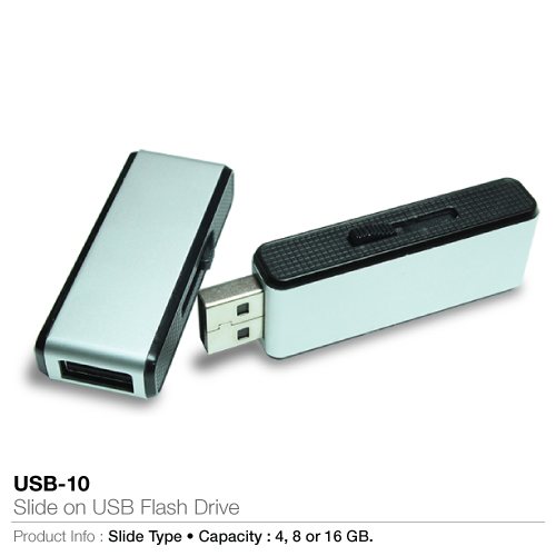 Slide on usb flash drive (usb-10)
