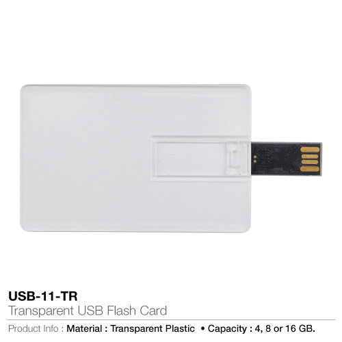 Transparent usb flash card (usb-11-tr)