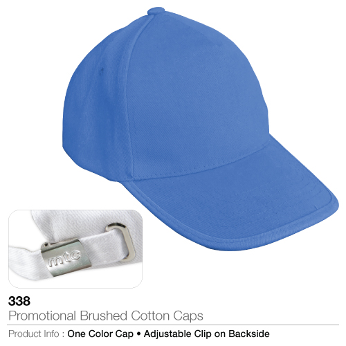 Promotional brushed cotton caps (338)