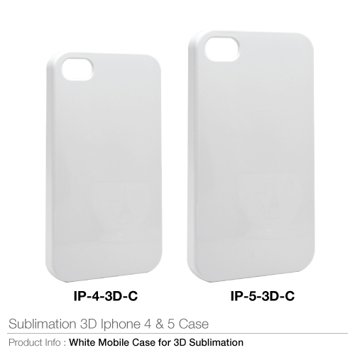 Sublimation 3D iPhone 4 & 5 Case (IP-4-3D-C, IP-5-3D-C)_2