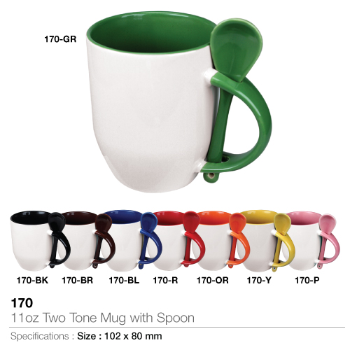 11oz two tone mug with spoon (170)