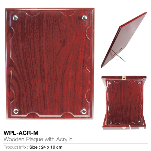Wooden-plaque with acrylic wpl-acr-m