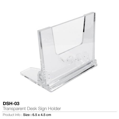 Transparent desk sign holder- dsh-03
