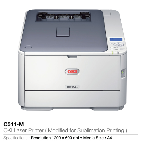 Oki laser printer- modified for sublimation printing- c511-m