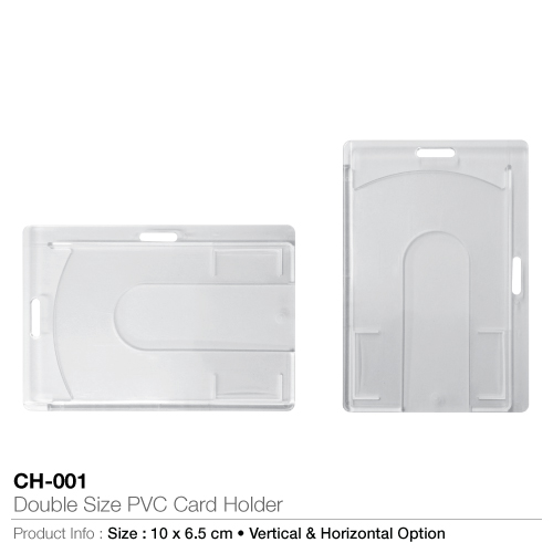 Double size pvc card holder - ch-001