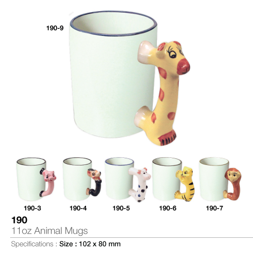 11oz animal mugs- 190