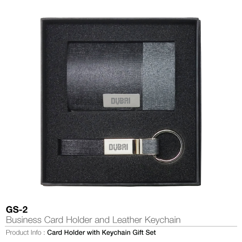 Business card holder and leather key chain gs-2