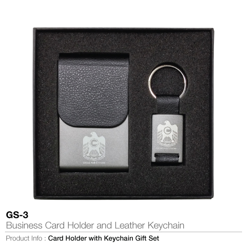 Business card holder and leather key chain gs-3